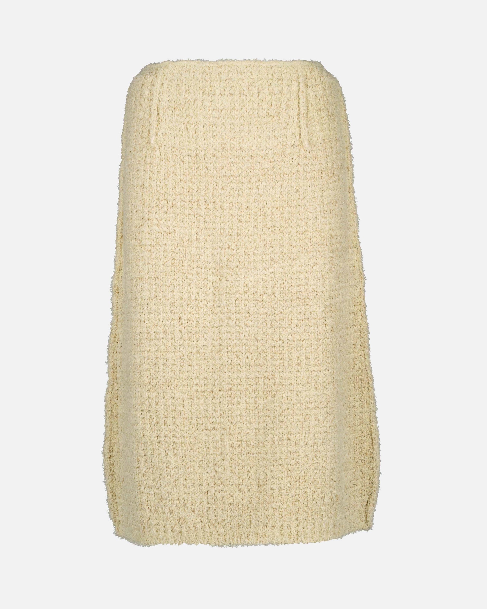 Midi skirt, beige jute, Maison Margiela, luxury clothing, women's fashion