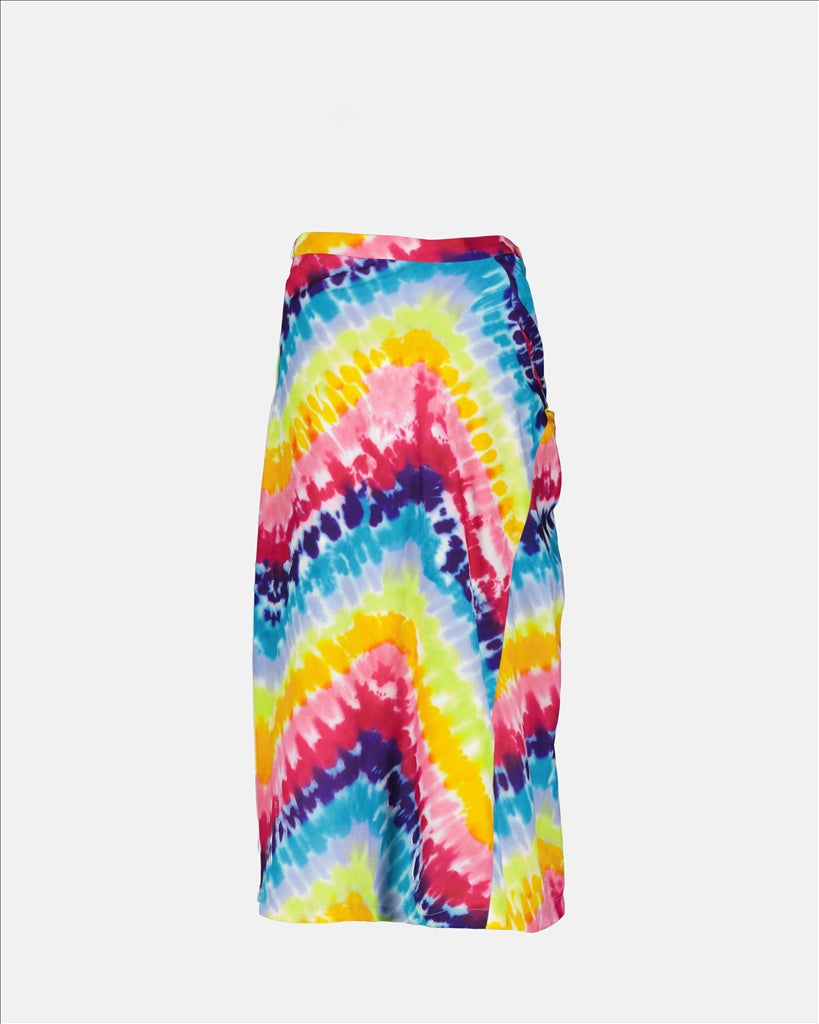 Kenzo Women's Skirt, Long Multicolored Skirt, Luxury Fashion Skirt, Tie-dye Skirt, High-end Women's Wear