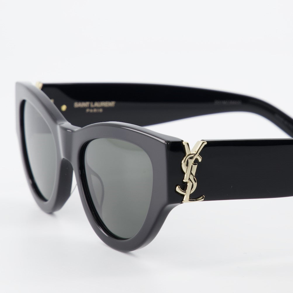 Saint Laurent, SLM94 sunglasses, black frame sunglasses, luxury eyewear, high-end sunglasses