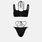 Off-White swimsuit, Cross Coulisse, black swimsuit, luxury swimwear, women's designer swimwear