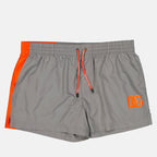 Dolce & Gabbana, swim shorts, grey and orange, men’s luxury swimwear, designer beachwear