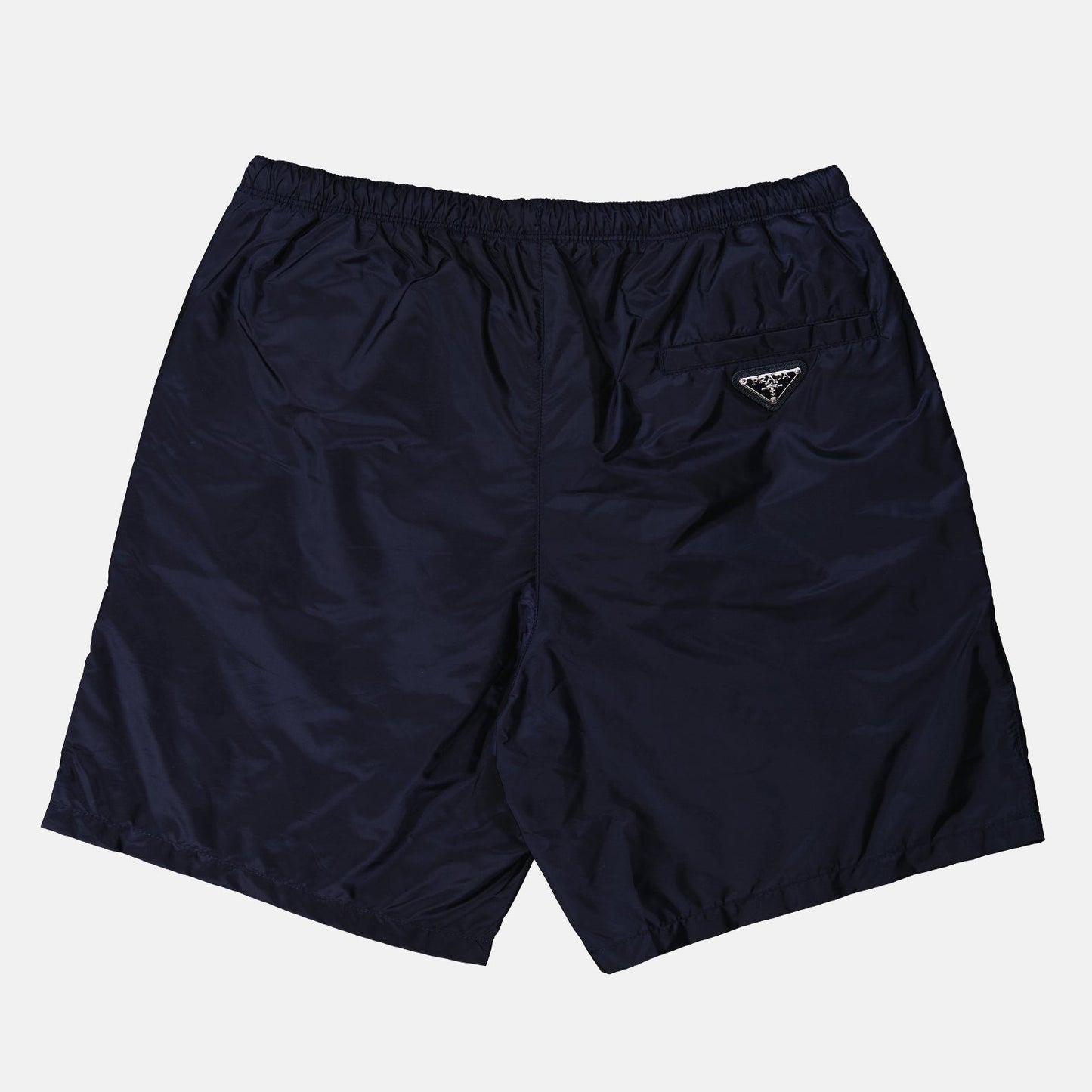 Prada swim shorts, luxury swimwear, men's black swim shorts, sustainable swimwear, Re-Nylon shorts