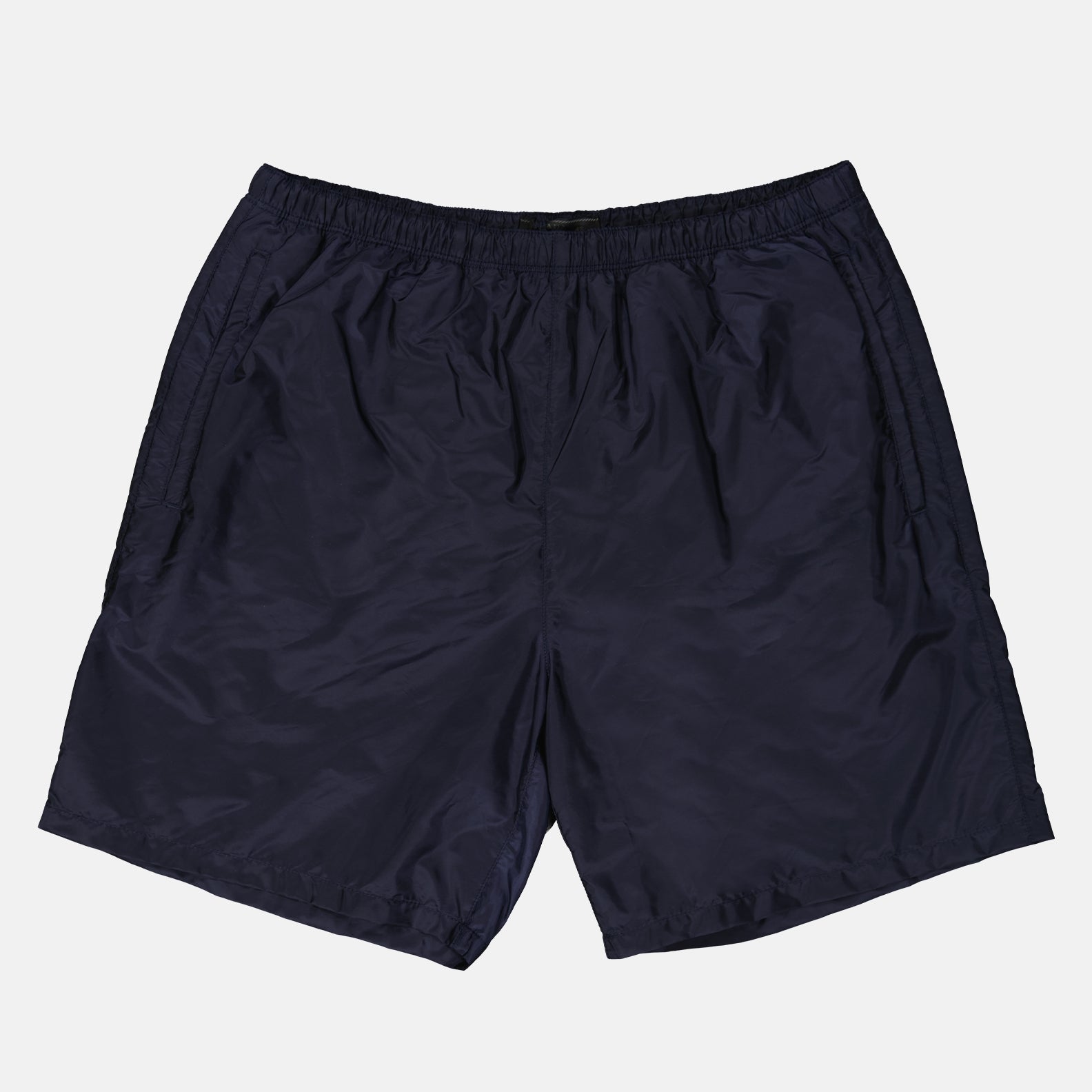 Prada swim shorts, luxury swimwear, men's black swim shorts, sustainable swimwear, Re-Nylon shorts