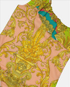 Children's Swimwear, Barocco Design, Yellow Swimsuit, Versace Kids, Luxury Ready-to-Wear