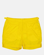 Orlebar Brown Swimwear, Luxury Men's Swimwear, Yellow Swim Trunks, Elegant Swim Shorts, Summer Ready-to-Wear