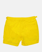 Orlebar Brown Swimwear, Luxury Men's Swimwear, Yellow Swim Trunks, Elegant Swim Shorts, Summer Ready-to-Wear