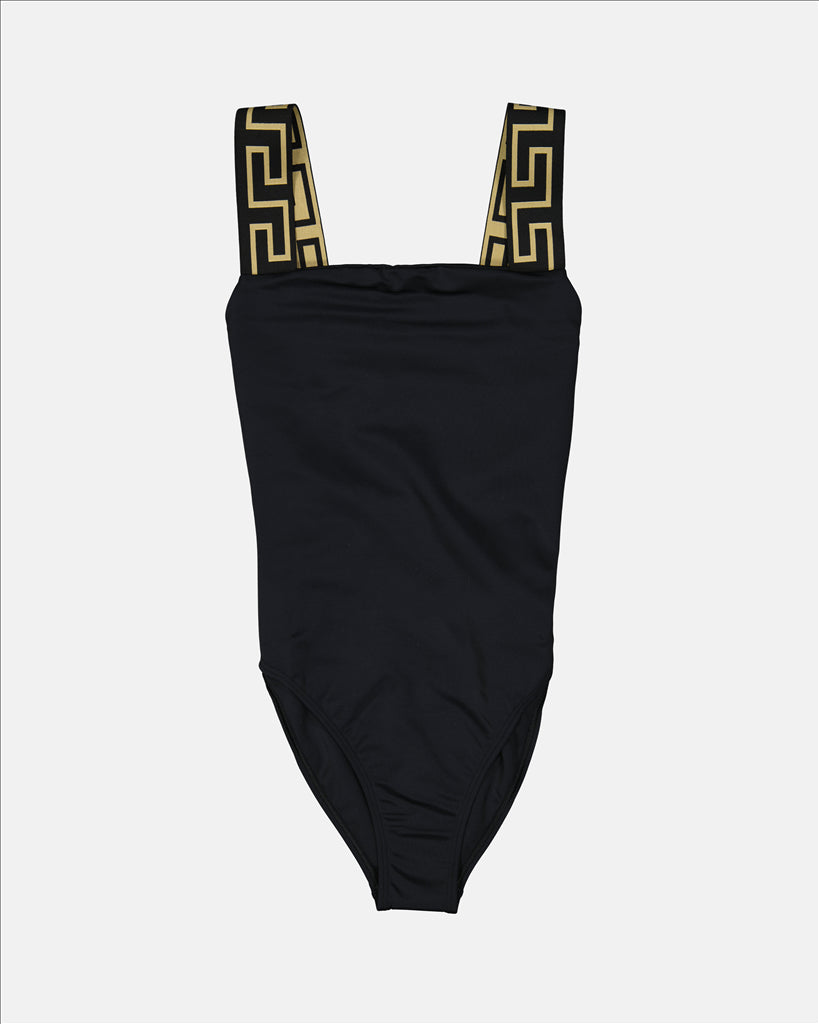 Versace, Black Swimsuit, Women, Luxury Swimwear, Elegant Swimwear