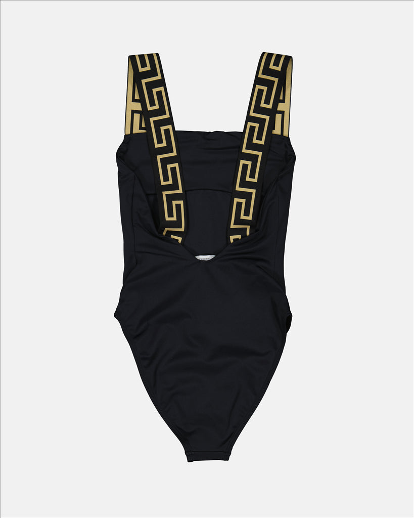 Versace, Black Swimsuit, Women, Luxury Swimwear, Elegant Swimwear