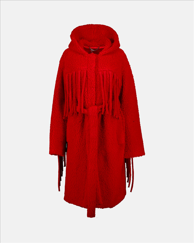 Stella McCartney Coat, Fringe, Red, Haute Couture, Luxury