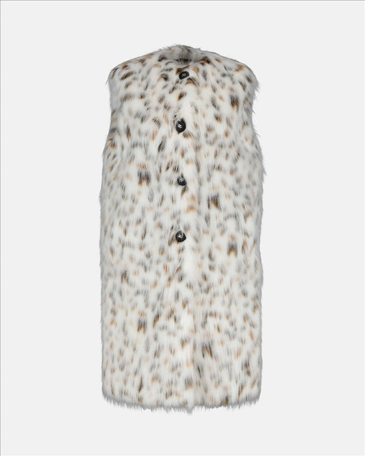 Dolce & Gabbana, lynx-effect fur coat, synthetic fur, luxury women's fashion, high-end coat