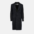 Image of Wool Coat by AMI Paris for Unisex - Season Autumn-Winter 2022 - Front View