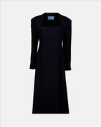 Long Prada Coat, High-Quality Wool, Tailored Fit, Women's Coat, Luxurious Fashion