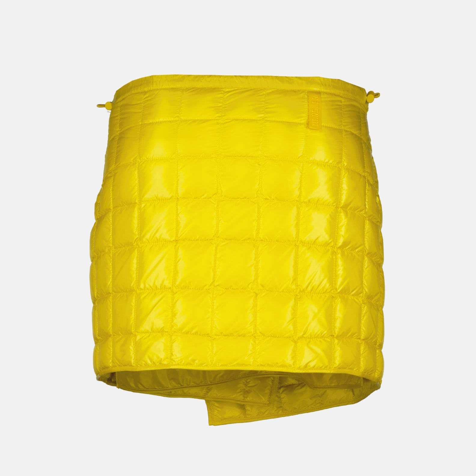 Moncler, Quilted Mini Skirt, Yellow Mini Skirt, Luxury Womenswear, High-End Fashion