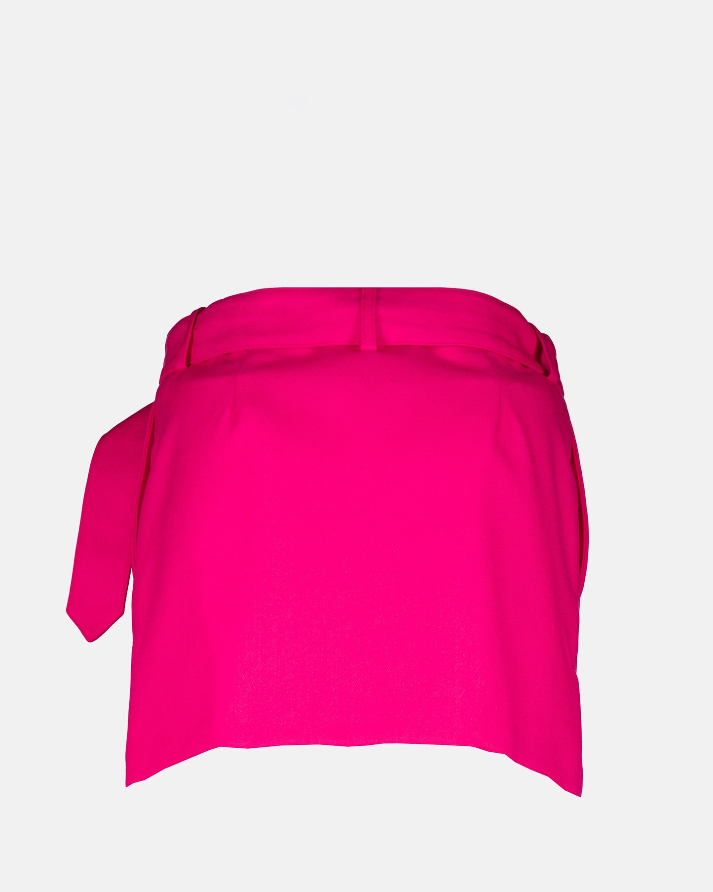 Pink Mini Skirt, Wool Skirt, AMI Paris, Belted Women's Skirt, Luxury Ready-to-Wear