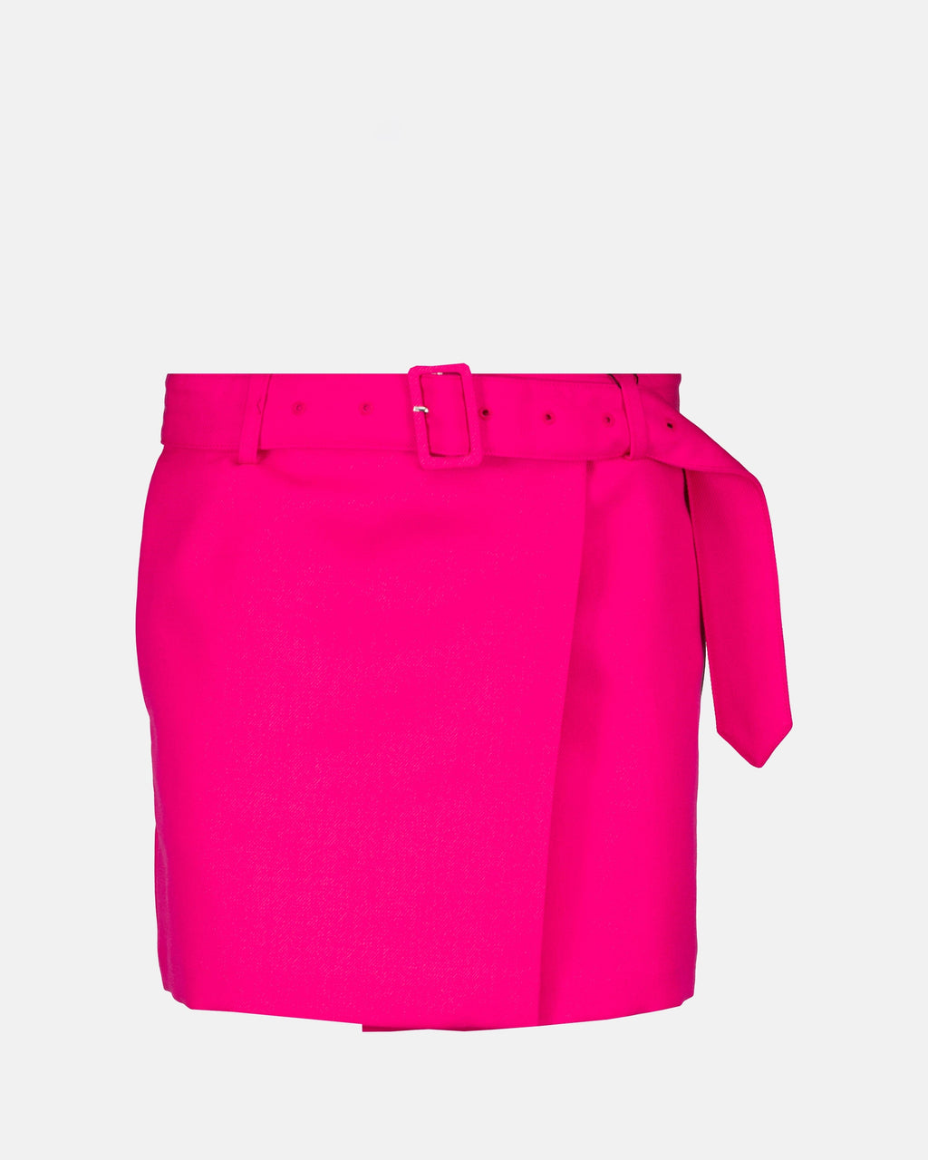 Pink Mini Skirt, Wool Skirt, AMI Paris, Belted Women's Skirt, Luxury Ready-to-Wear