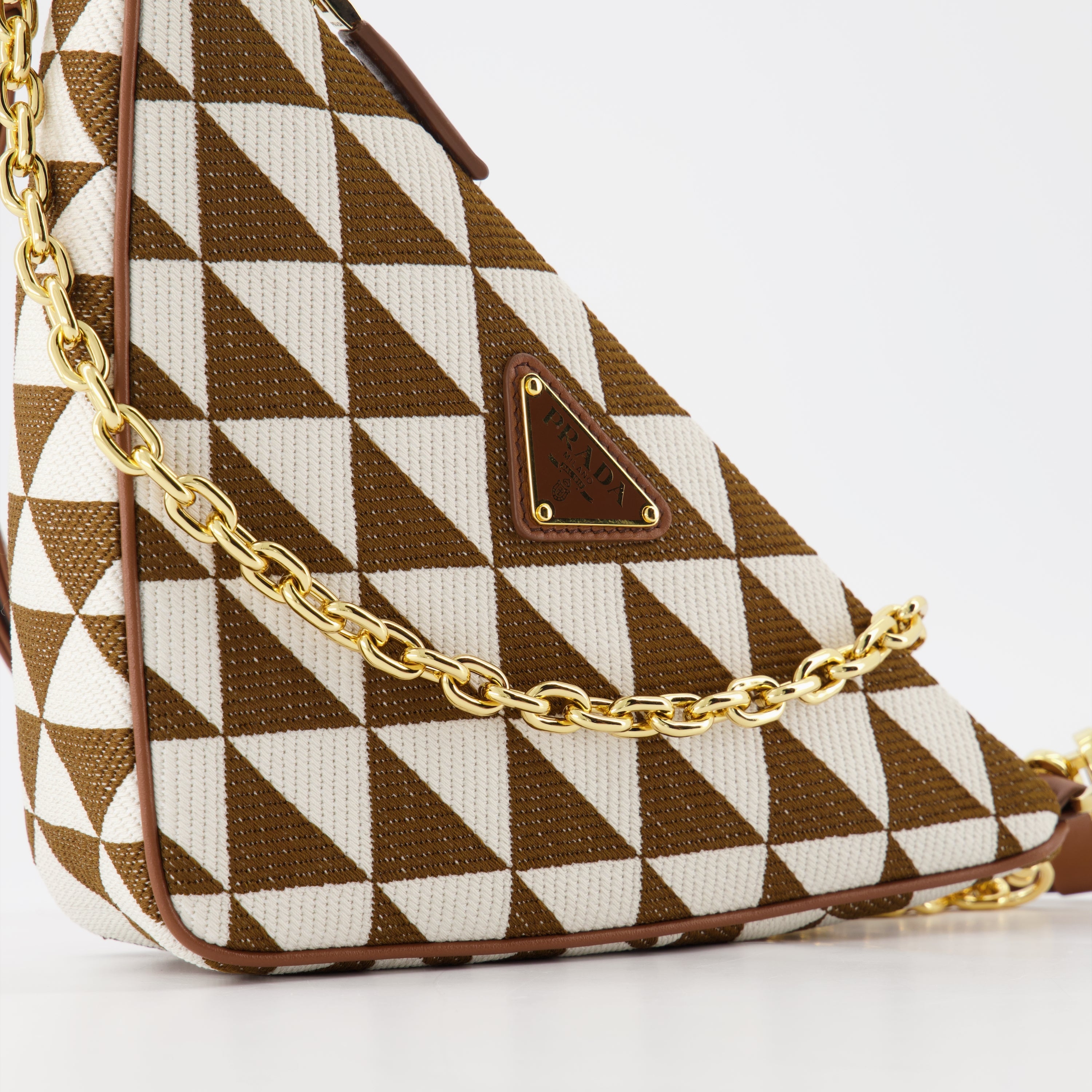 Image of Mini Jacquard Embroidered Bag by Prada for Women - Season Autumn-Winter 2023 - Detail View 5