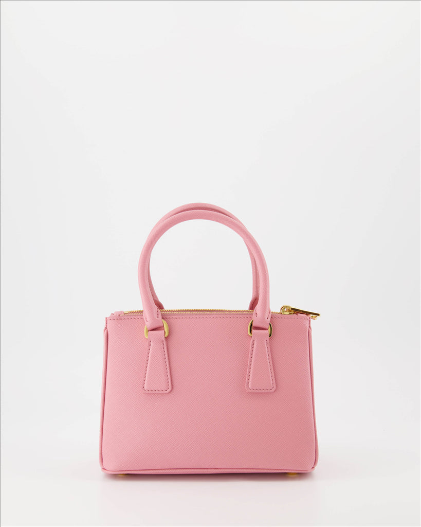 Prada Mini Bag, Galleria Saffiano Bag, Women's Luxury Handbag, Pink Prada Accessory, Elegant Prada Bag