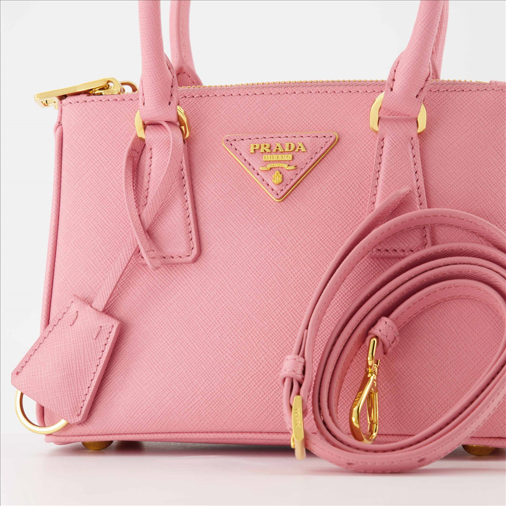 Prada Mini Bag, Galleria Saffiano Bag, Women's Luxury Handbag, Pink Prada Accessory, Elegant Prada Bag