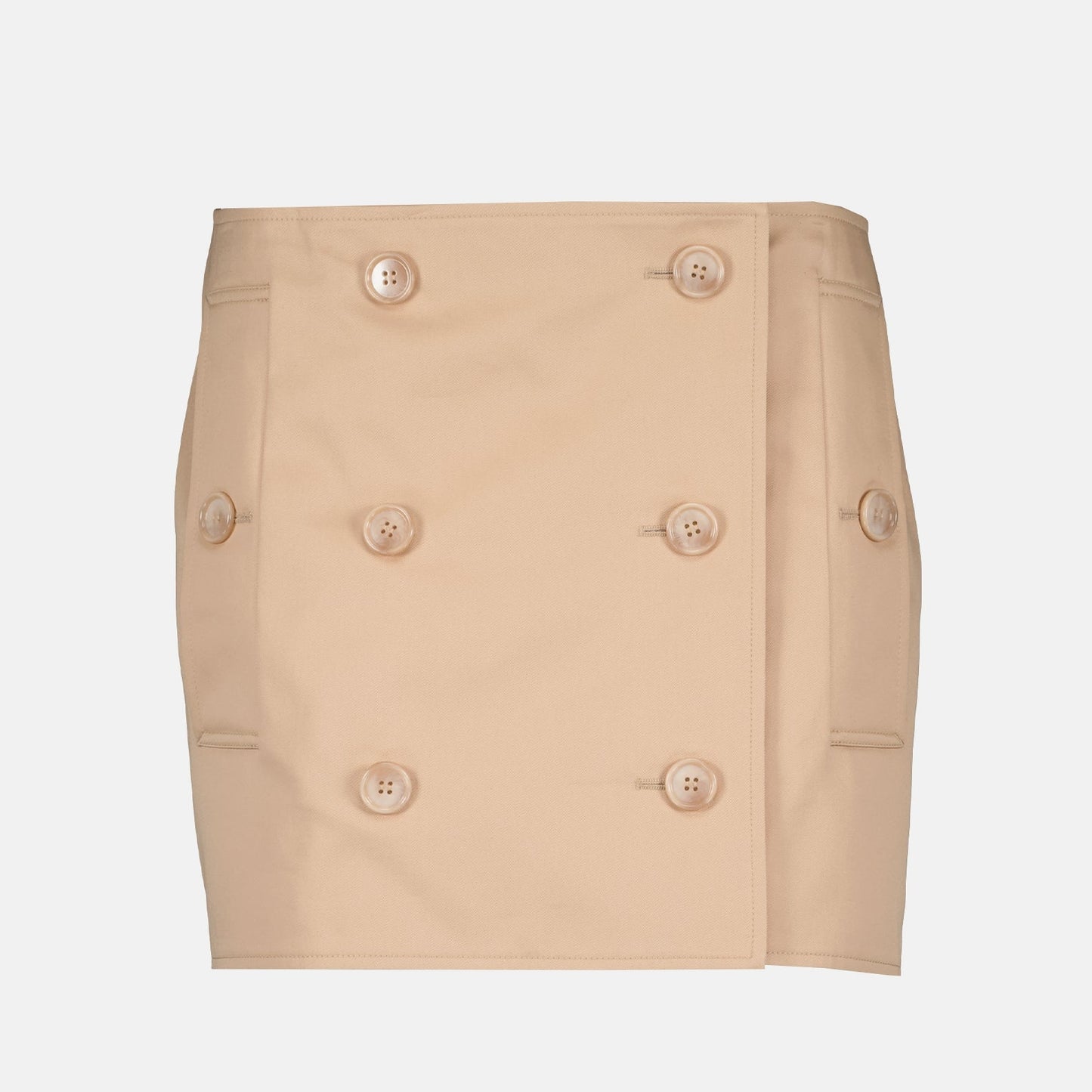 Burberry, Gabardine miniskirt, Women's luxury fashion, Beige skirt, Trench skirt