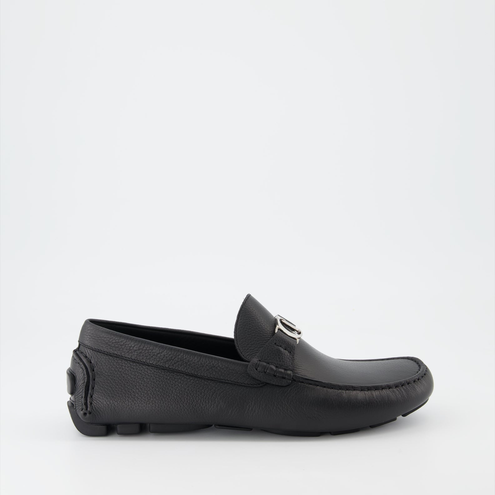 Dior moccasins, luxury black loafers, men's designer shoes, high-end footwear, elegant men's shoes  
