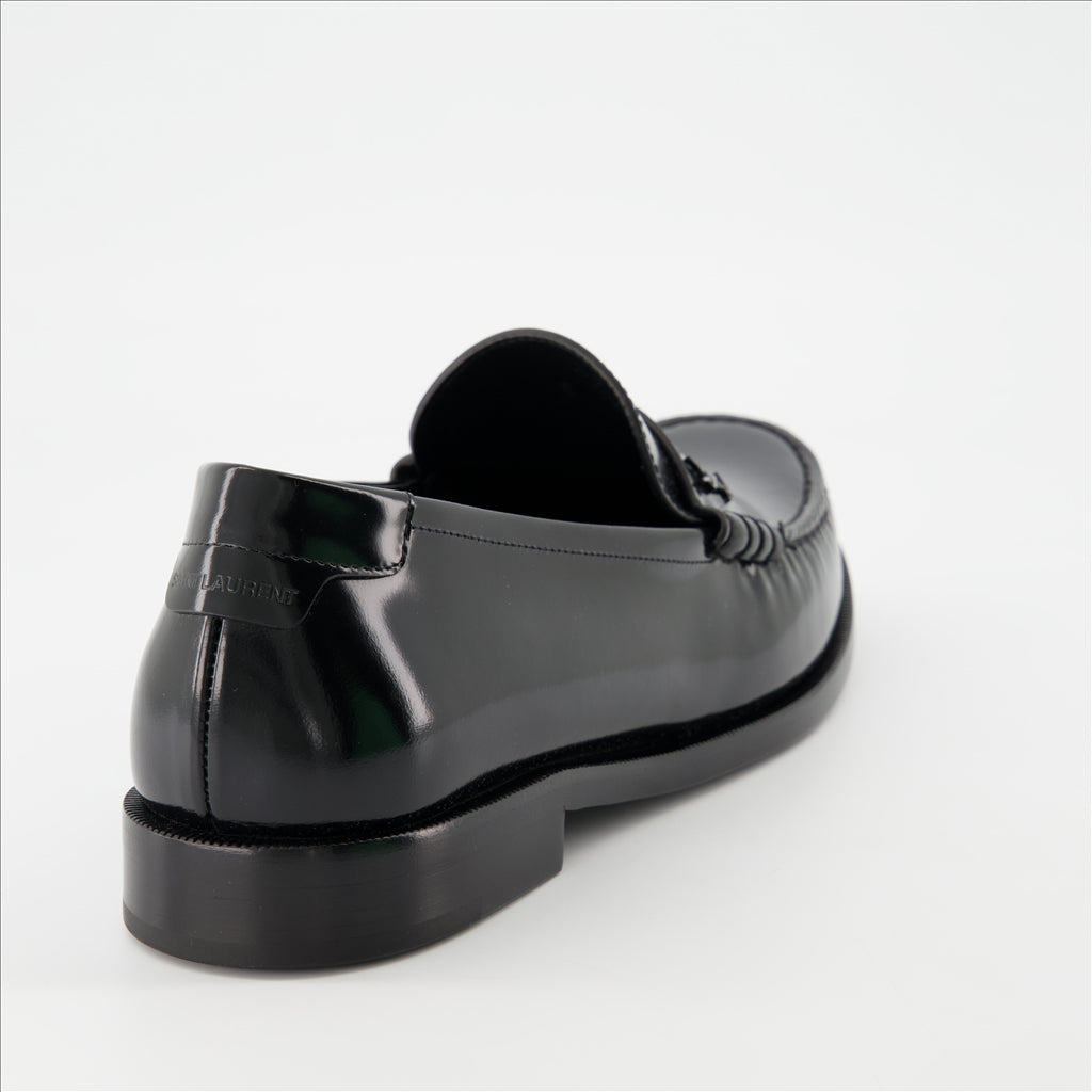 Patent Leather Loafers, Men's Saint Laurent, Luxury Men's Shoes, Elegant Loafers, Formal Footwear