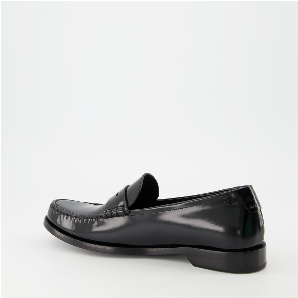 Patent Leather Loafers, Men's Saint Laurent, Luxury Men's Shoes, Elegant Loafers, Formal Footwear