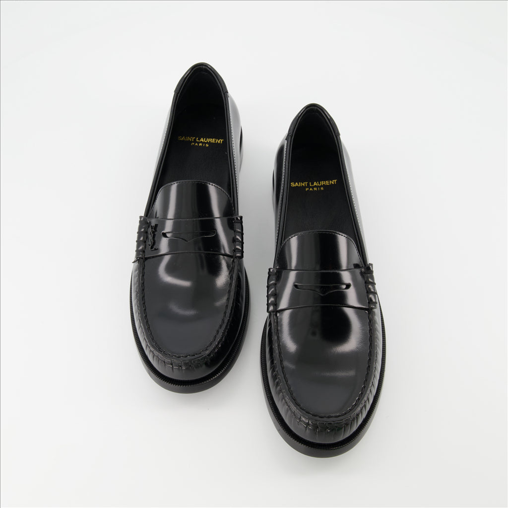 Patent Leather Loafers, Men's Saint Laurent, Luxury Men's Shoes, Elegant Loafers, Formal Footwear