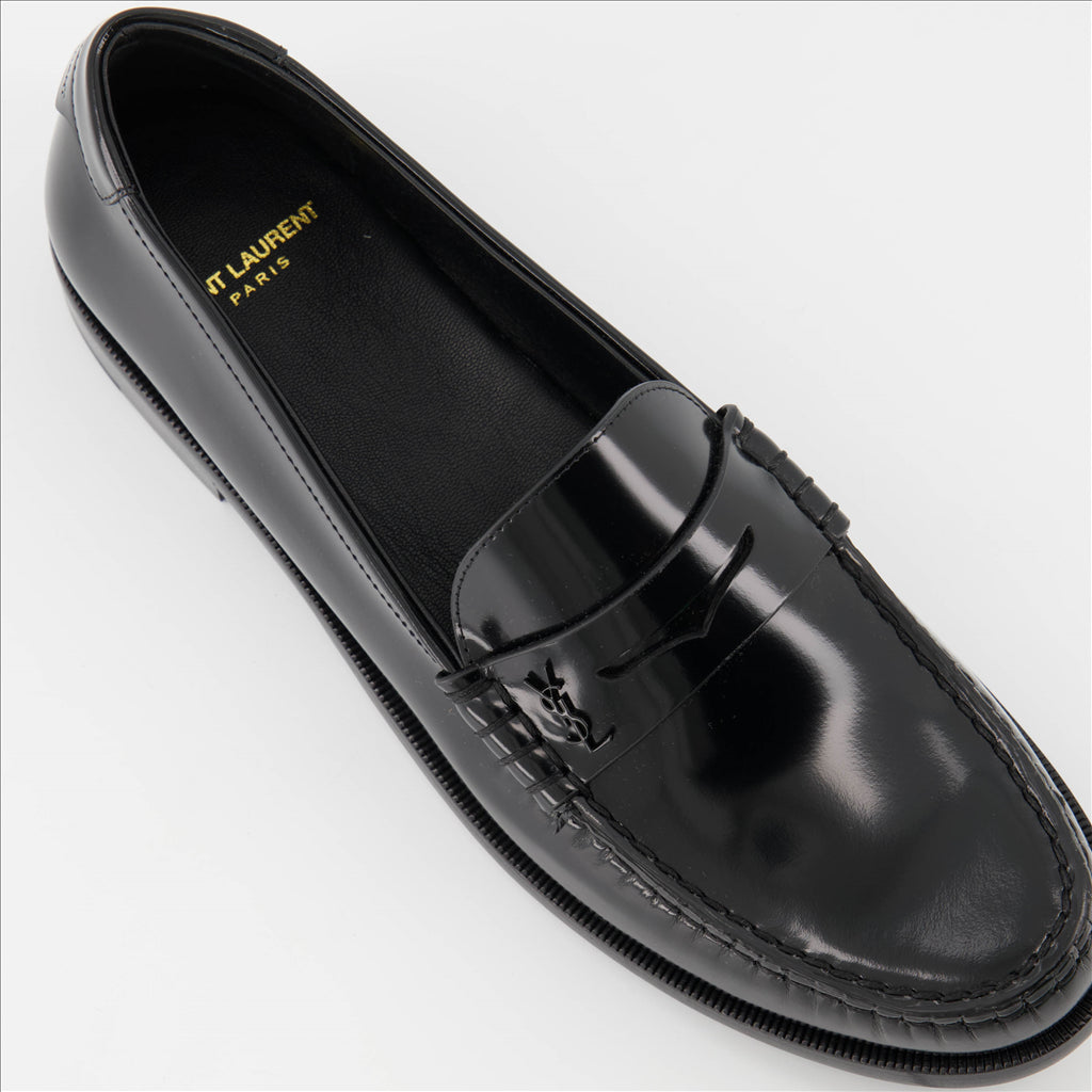 Patent Leather Loafers, Men's Saint Laurent, Luxury Men's Shoes, Elegant Loafers, Formal Footwear