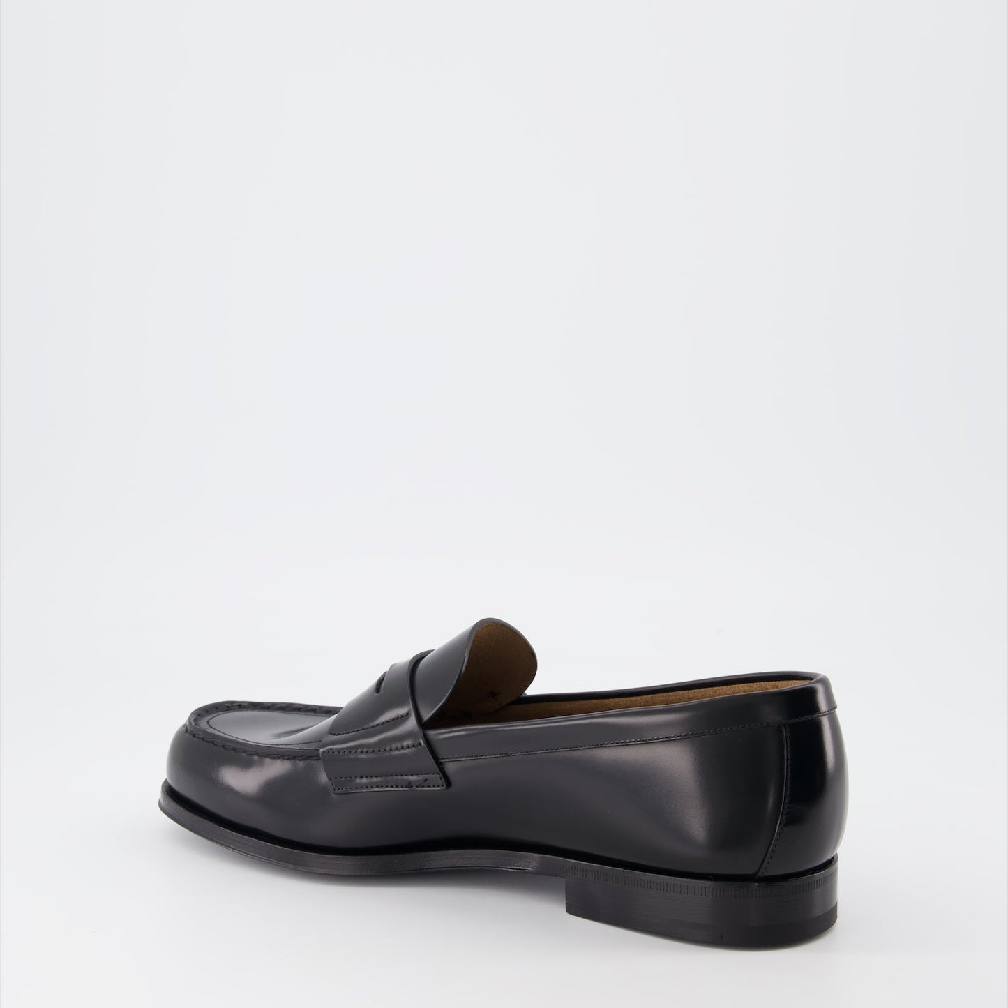 patent leather loafers, slip-on loafers, leather sole loafers, designer loafers, rounded toe loafers