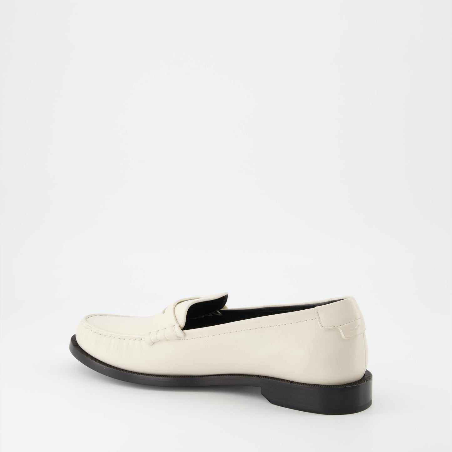 Saint Laurent loafers, white moccasins, men's luxury shoes, designer footwear, elegant men's loafers