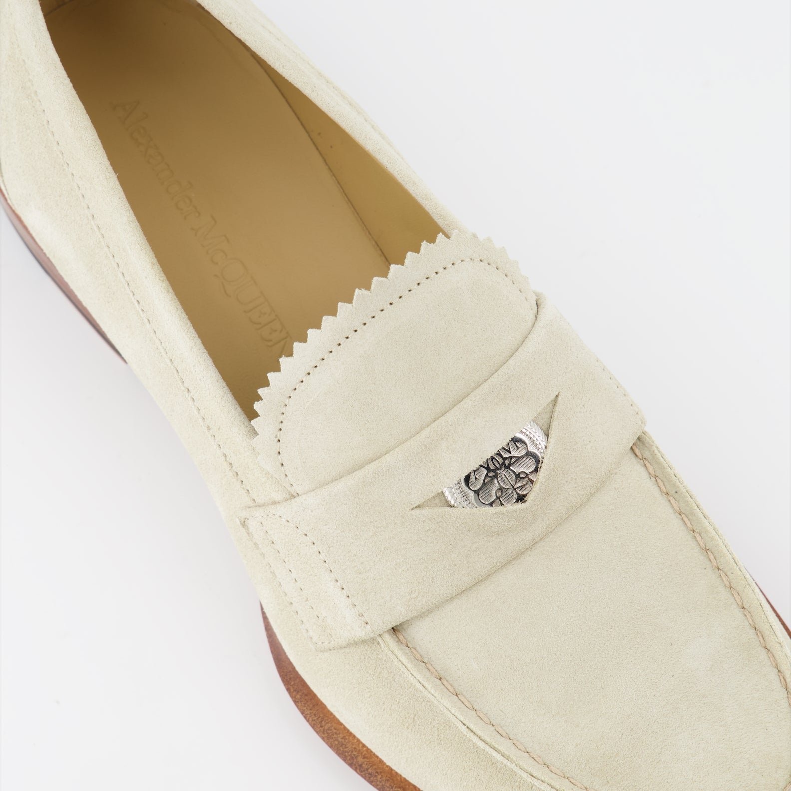 Alexander McQueen, Men's suede moccasins, luxury footwear, designer moccasins, elegant men's shoes