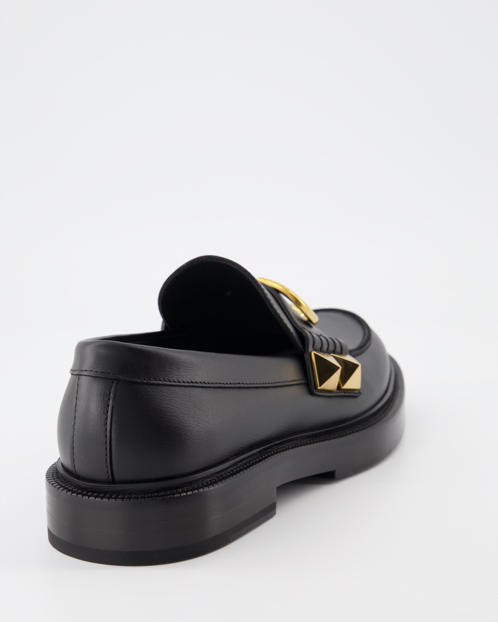 Valentino Garavani, Black Leather Moccasins, VLogo, Luxury Menswear, Designer Footwear