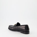 Versace moccasins, luxury leather shoes, Medusa emblem footwear, elegant designer shoes, high-end men's shoes