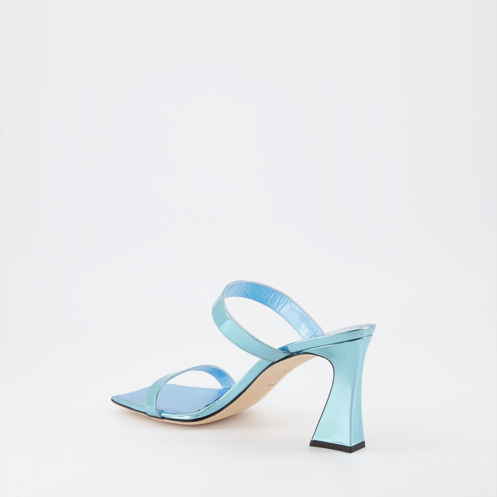 Giuseppe Zanotti, women’s mules, light blue mules, luxury footwear, designer shoes