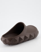 Roman Stud Mules, Valentino Garavani, Luxury Footwear, Brown Leather Mules, Designer Shoes