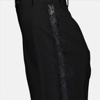 Black lace trousers, Alexander McQueen women, elegant trousers, luxury women's trousers, high-end fashion