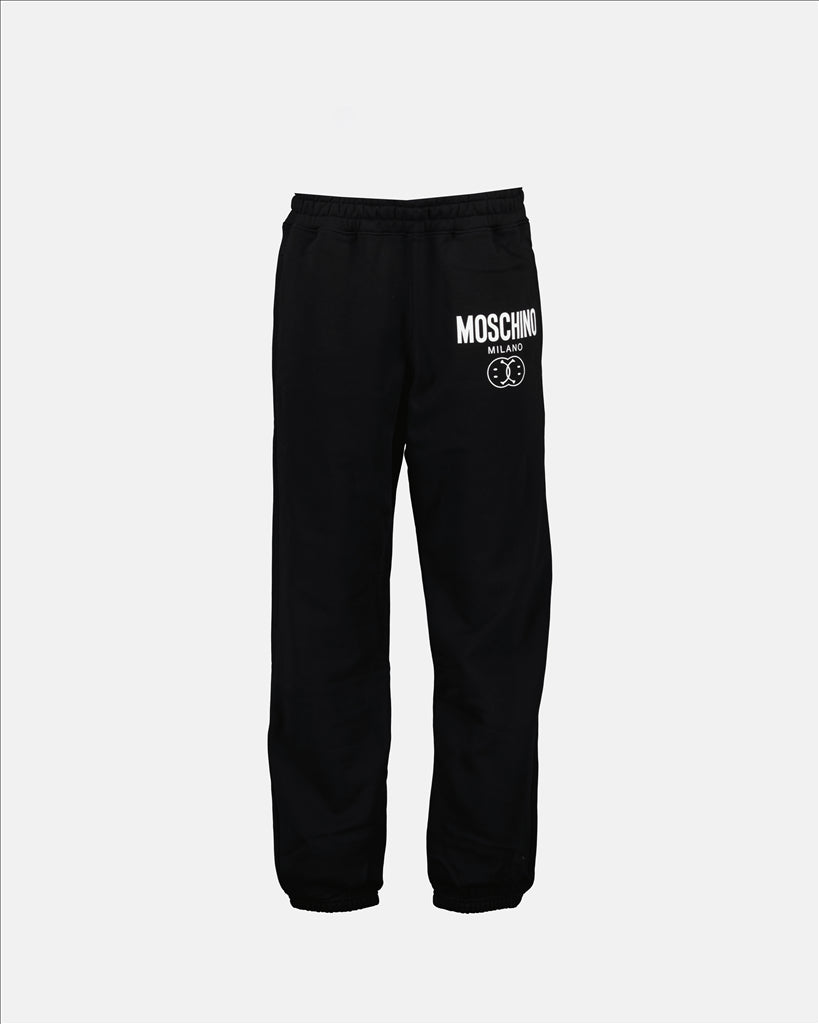 Moschino trousers, logo pants, luxury menswear, designer clothing, masculine trend