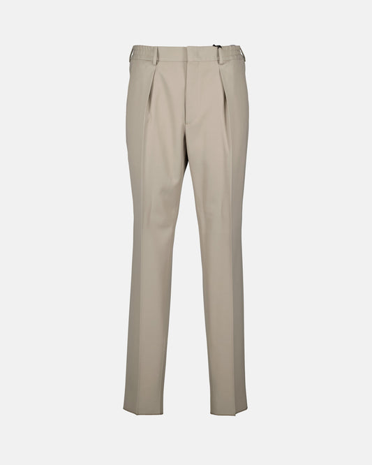 Fendi Men's Pants, Pleated Trousers, Beige Pants, Wool Pants, Luxury Men's Fashion