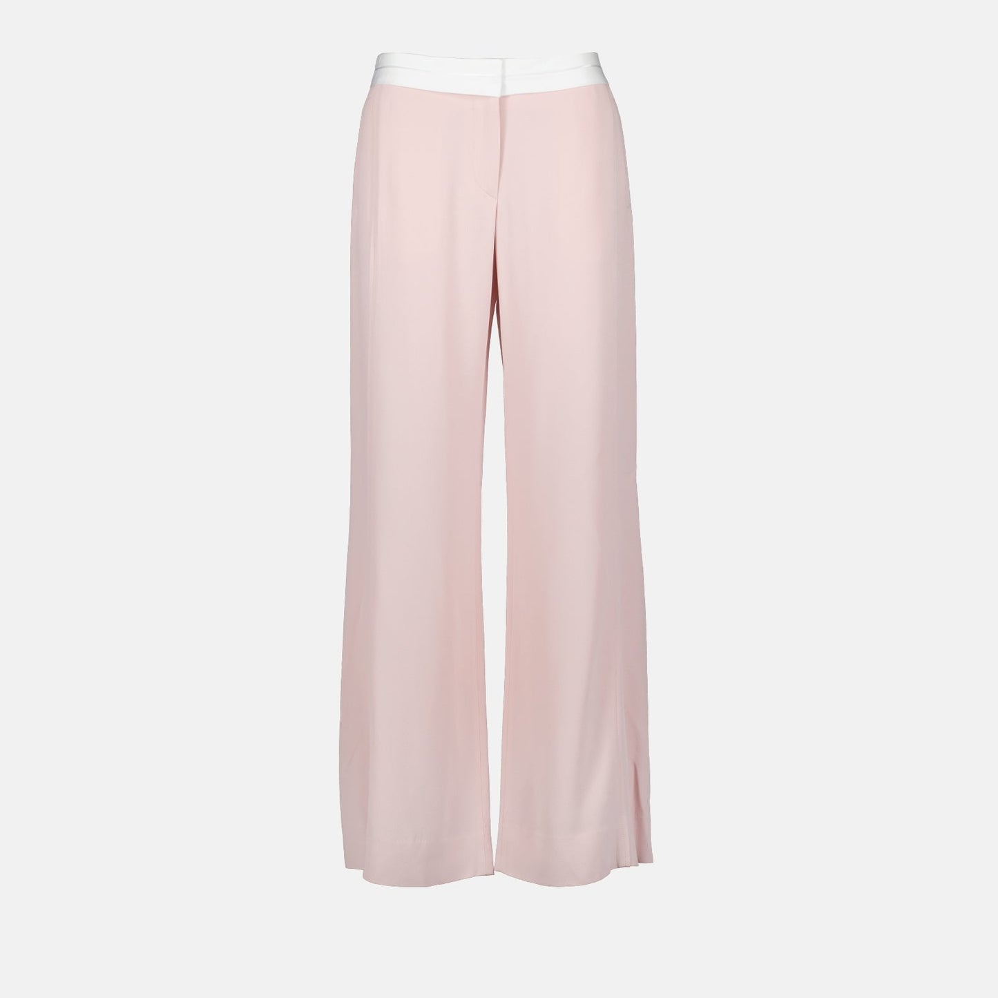 Victoria Beckham, Bicolour Pleated Trousers, Women's Luxury Trousers, Designer Fashion, High-End Women's Clothing