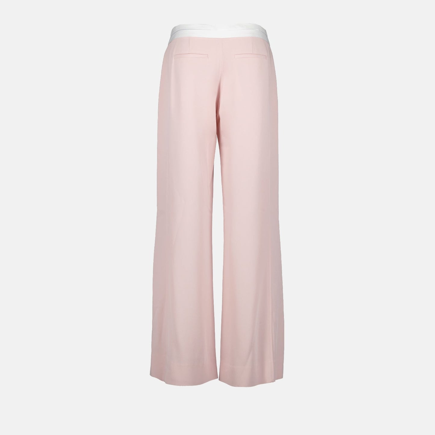 Victoria Beckham, Bicolour Pleated Trousers, Women's Luxury Trousers, Designer Fashion, High-End Women's Clothing