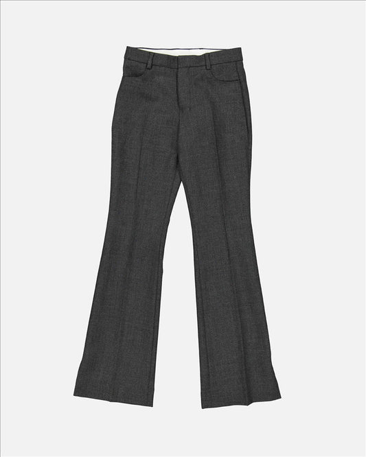 Grey wool trousers, AMI Paris, women's city trousers, pleated trousers, luxury ready-to-wear