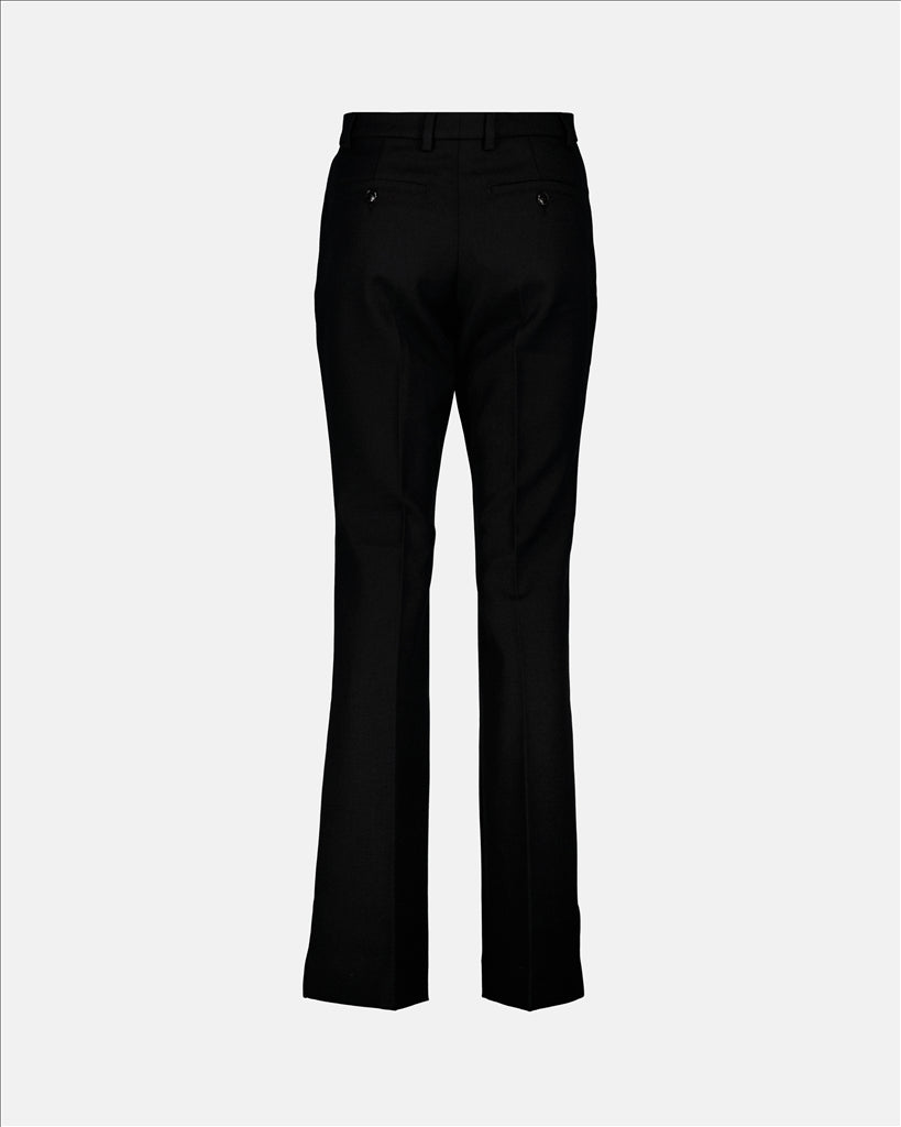 Pleated trousers, AMI Paris, black wool, women's pants, luxury