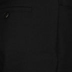 Pleated trousers, AMI Paris, black wool, women's pants, luxury