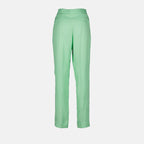 Stella McCartney, Pleated Trousers, Mint Green Trousers, High-waisted Trousers, Luxury Women's Pants