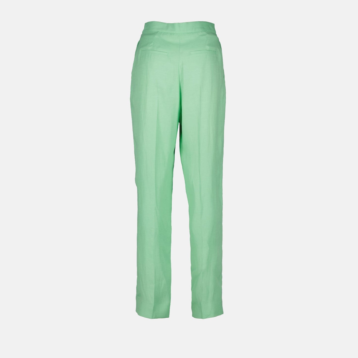 Stella McCartney, Pleated Trousers, Mint Green Trousers, High-waisted Trousers, Luxury Women's Pants