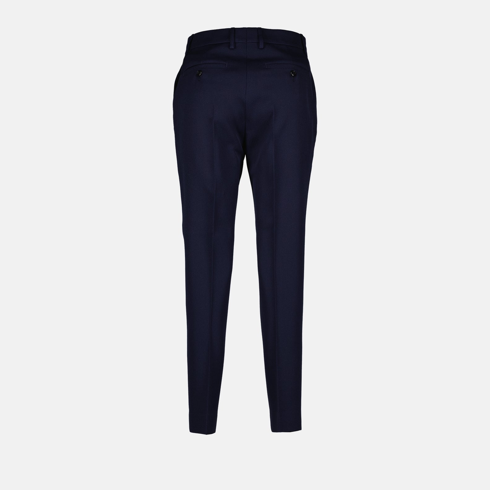 AMI Paris, blue pleated trousers, women's luxury fashion, elegant trousers, premium materials