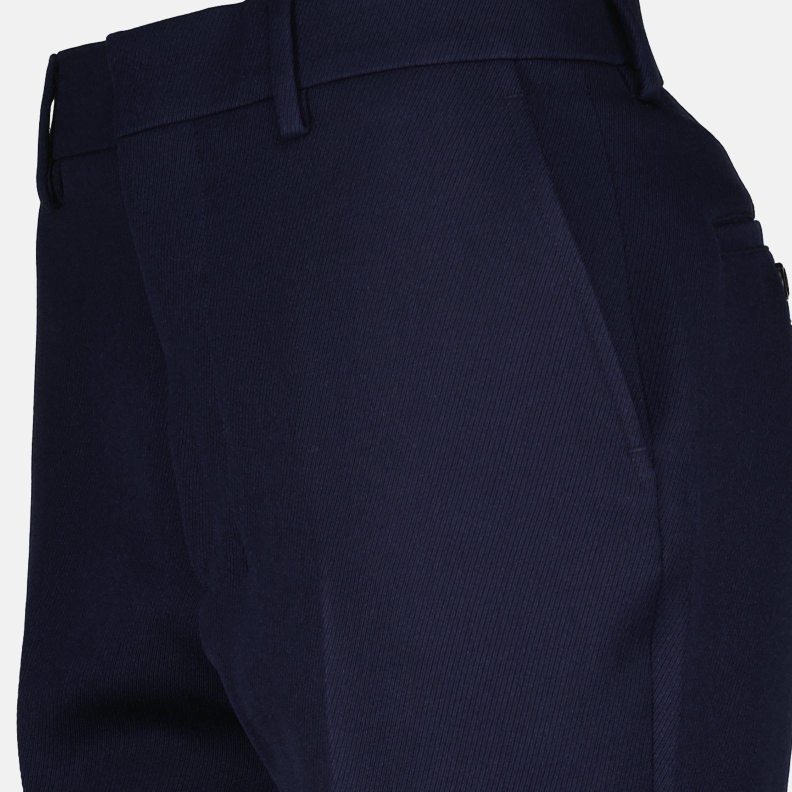 AMI Paris, blue pleated trousers, women's luxury fashion, elegant trousers, premium materials