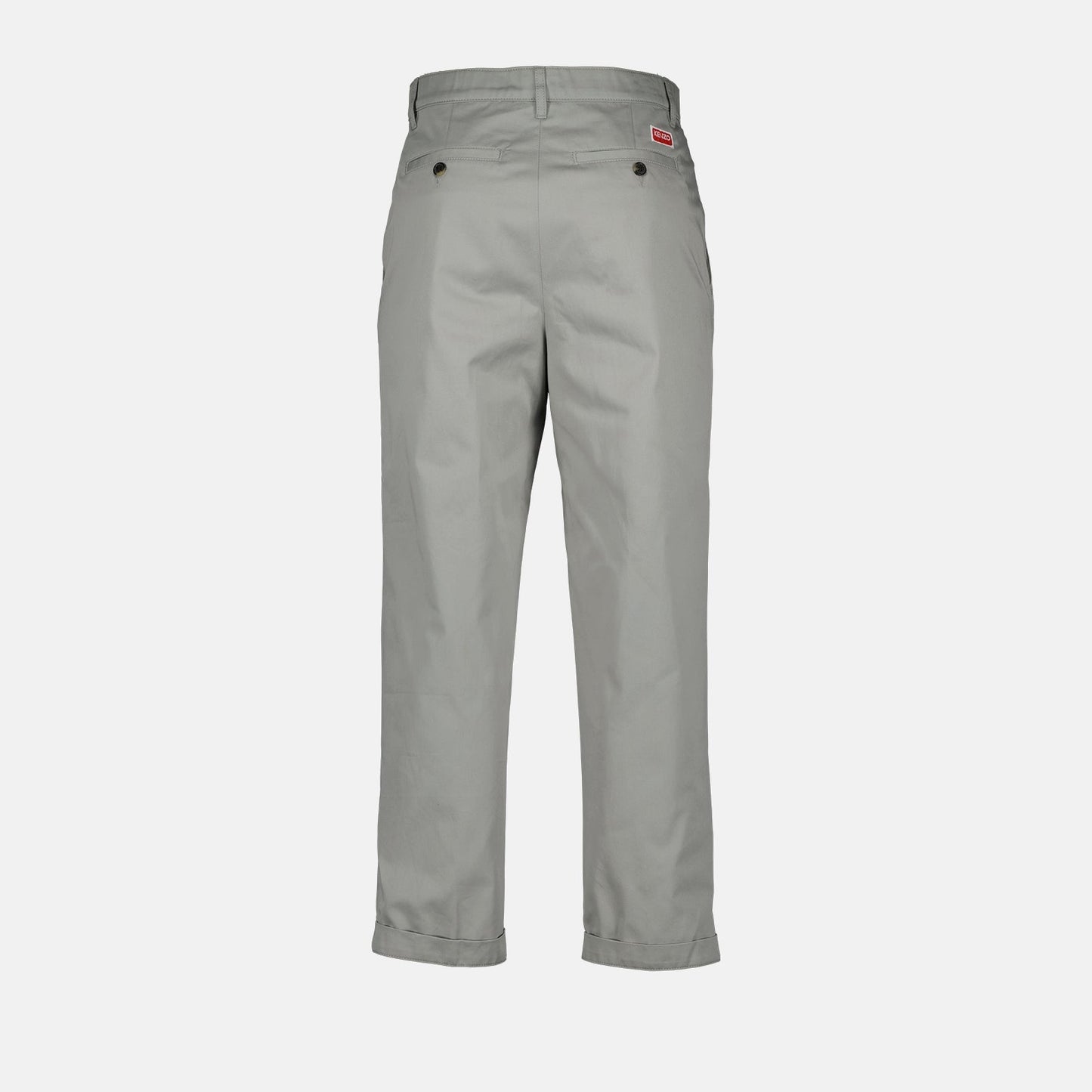 Kenzo woman, grey chino pants, luxury pants, designer trousers, chic women's fashion