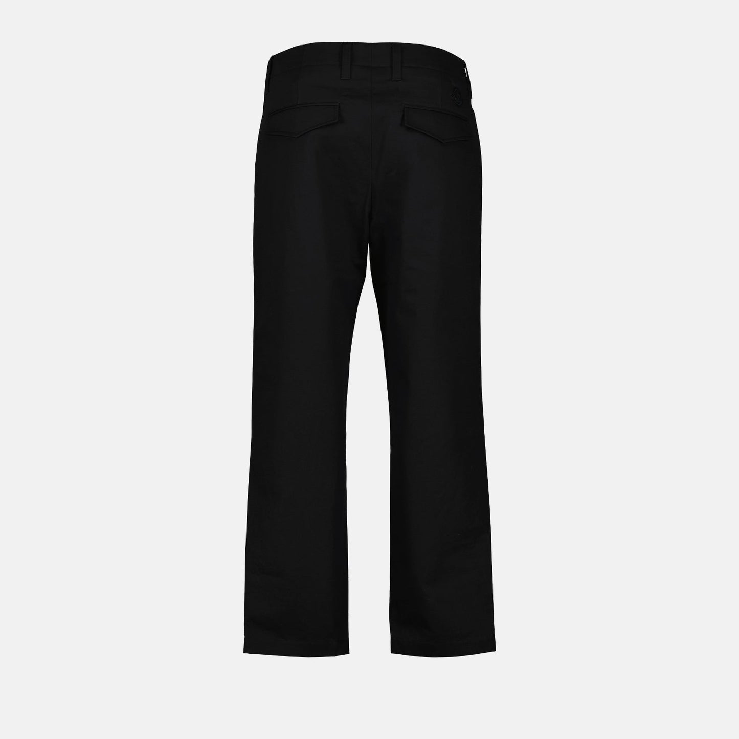 Moncler, black chino pants, men's luxury fashion, elegant casualwear, premium men's pants