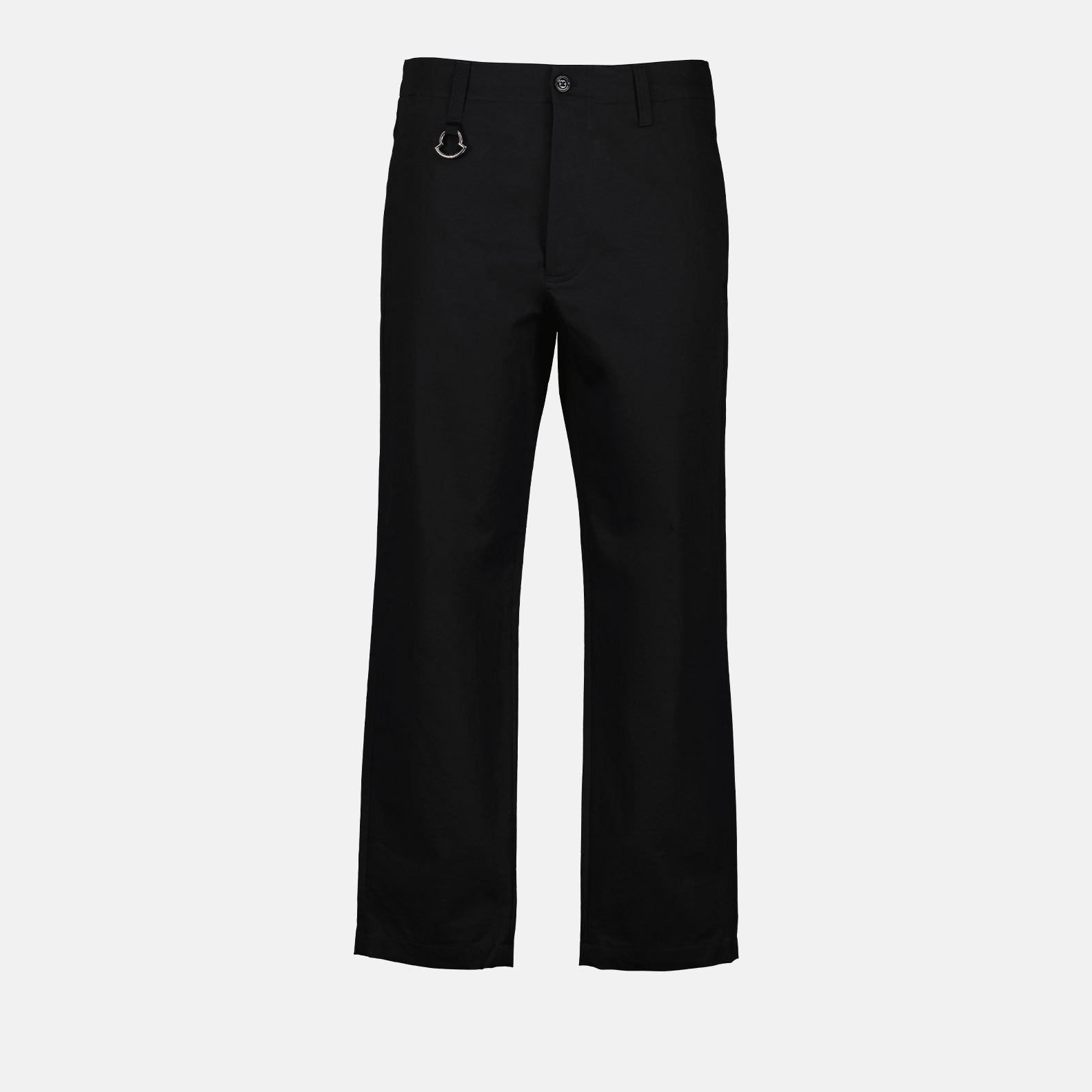 Moncler, black chino pants, men's luxury fashion, elegant casualwear, premium men's pants